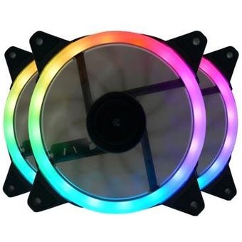 Kit com 3 Ventoinhas Redragon, 120mm, RGB, Preto - GC-F011