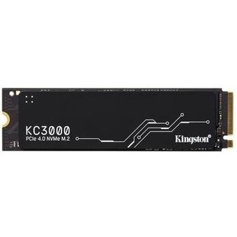 SSD Kingston KC3000, 1TB, M.2 2280, PCIe 4.0 x4, NVMe, Leitura: 7000 MB/s, Gravação: 6000 MB/s, Preto - SKC3000S/1024G