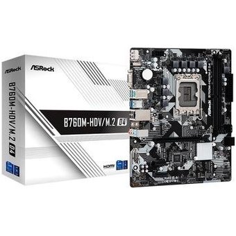 Placa-Mãe ASRock B760M-HDV/M.2 D4, Intel, Micro ATX, DDR4, Preto - 90-MXBL4*