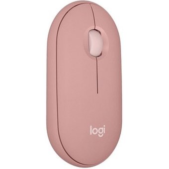 Mouse Sem Fio Logitech Pebble 2 M350s, USB Logi Bolt ou Bluetooth e Pilha Inclusa, com Clique Silencioso, Rosa- 910-007048