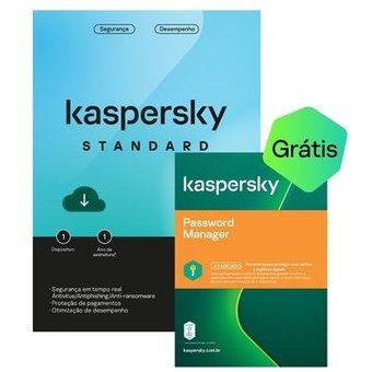 Kaspersky Standard + Kaspersky Password Manager 1 Dispositivo 1 Ano, Digital para Download - KL1058KDAFS