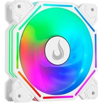 Ventoinha Rise Mode Hex Turbine PWM, 120mm, Led ARGB, Branco - RM-H-ARGB-TOR-W