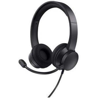Headset Trust Ayda, Microfone com Cancelamento de Ruído, Para PC, Conexão USB, Preto - 25089