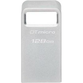 Pen Drive 128GB Kingston DataTraveler Micro, USB 3.2 Gen 1, Leitura de 200MB/s, Metal - DTMC3G2/128GB