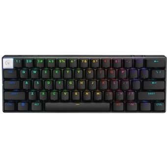 Teclado Sem Fio Mecânico Gamer Logitech G PRO X 60 Lightspeed, RGB, Bluetooth, Compatível com Windows, Preto - 920-011902