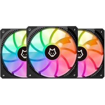 Kit com 3 Ventoinhas Husky Arctic Breeze, 120mm, Iluminação ARGB, Preto - HKCF300PT