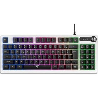Teclado Gamer Force One Spectre, RGB, Formato Especial De Membrana, Branco - FR.TC.SP.01