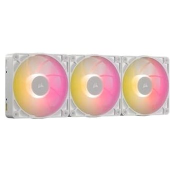 Kit com 3 Ventoinhas Corsair RX MAX RGB Series, iCUE LINK RX120 RGB MAX, 120mm, Branco - CO-9051038-WW