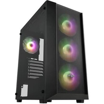 Gabinete Gamer FSP CMT218, Mid Tower, ATX, Lateral em Vidro Temperado, Preto - CMT218B