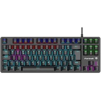 Teclado Mecânico Gamer Fortrek Black Halk, LED, Switch Outemu Brown, ABNT2, Preto - 75939