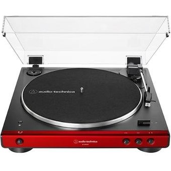 Toca Discos Audio-Technica Automático, Bluetooth, Belt-Drive, Vermelho - AT-LP60XBT-RD
