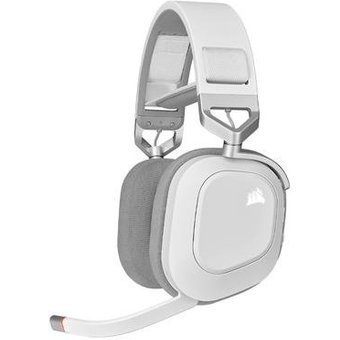 Headset Gamer Sem Fio Corsair HS80 RGB, Dolby Atmos, Drivers 50mm, Wireless, Branco - CA-9011236-NA