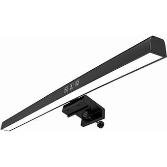 Luminária Led para Monitor Rise Mode Lumina 33cm, monitores 24" a 27" polegadas, Plano, Preto - RM-LMF-33-B