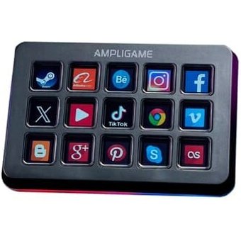 Mesa Controladora Fifine Ampligame D6 Control, 15 Teclas, Gaming Edition, Preto - D6