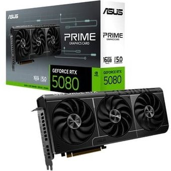 Placa de Vídeo ASUS RTX 5080 PRIME OC 16G NVIDIA GeForce, 16GB, GDDR7, G-Sync, Ray Tracing, DLSS 4, HDR - 90YV0LX0-M0NA00