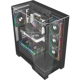Gabinete Liketec Gamer Empire, Sky Tower, ATX, Lateral e Frontal em Vidro Temperado, Sem FANs, Dark - LC-AT-EMPIRE-2091