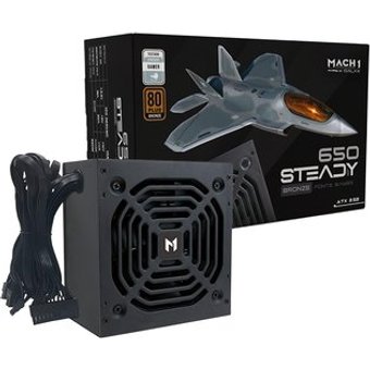 Fonte MACH1 Steady, 650W, 80 Plus Bronze, PFC Ativo, Preto - 650Steady