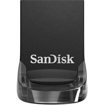 Pen Drive 128GB SanDisk Ultra Fit, USB 3.2 Gen 1, Leitura de 400MB/s, Preto - SDCZ430-128G-G46