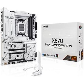 Placa Mãe ASUS X870 MAX GAMING WIFI7 W, AMD, AM5, ATX, DDR5, Wi-fi 7, Bluetooth, Branco - X870 MAX GAMING WIFI7 W