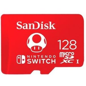 Cartão de Memória SanDisk Micro SD Nintendo Switch 128GB, 100MB/s - SDSQXAO-128G-GNCZN