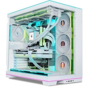 Gabinete Gamer Lian-Li O11 EVO RGB, Mid Tower, E-ATX, Lateral e Frente em Vidro Temperado, Branco - O11DERGBW WHITE