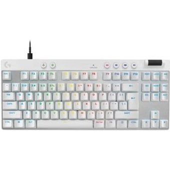 Teclado Gamer Logitech G PRO X TKL RAPID, Switches Magnético-analógicos, Modo Rapid Trigger, Layout US, Branco - 920-013132