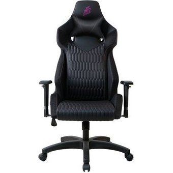 Cadeira Gamer 1STPLAYER WIN101, Até 160kg, Reclinável, com Almofadas, Material PVC, Preta e Rosa - WIN-101-BK