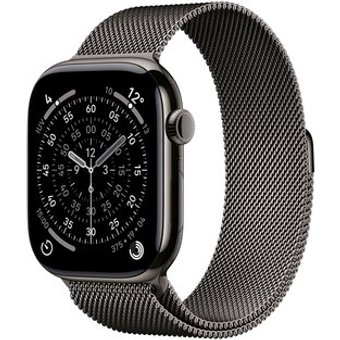 Apple Watch Series 11 GPS + Cellular, Caixa Ardósia de Titânio de 46 mm, Pulseira Ardósia Estilo Milanês, Tamanho M/G - MFD44AM/A