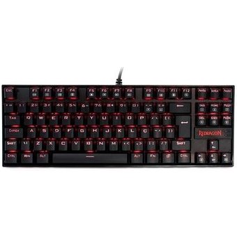 Teclado Mecânico Gamer Redragon Kumara, Anti-Ghosting, LED Vermelho, Switch Outemu Brown, ABNT2, Preto - K552-2 (PT-BROWN)
