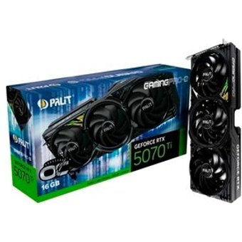 Placa de Video Palit GeForce RTX 5070 Ti 16GB GamingPro-S GDDR7 256bits - NE7507T019T2-GB2031U