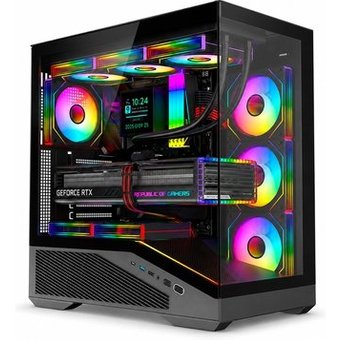 Gabinete Gamer Liketec Zaiden, ATX, RGB, Lateral e Frontal em Vidro Temperado, Sem Fans, Preto - LC-CB3X2-ZAIDEN-DARK-2026