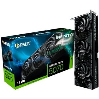 Placa de Video Palit RTX 5070 INFINITY 3 NVIDIA GeForce, 12GB, GDDR7, 192bit 3-DP e HDMI - NE75070019K9-GB2050S