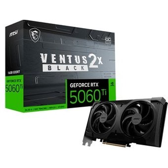 Placa de Video MSI GeForce RTX 5060 TI 16Gb Ventus OC Black Plus 2X 128 Bits HDMI/3X DP - 912-V535-088
