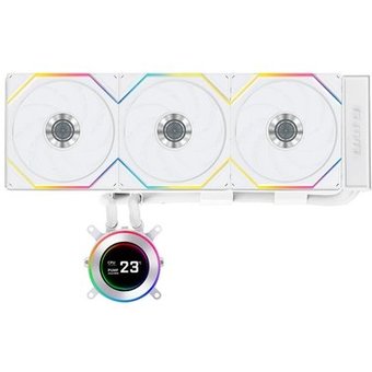 Water Cooler Lian Li Hydroshift II LDC-C 360TL, 360mm, Tela IPS 2.8"", ARGB, Unifans TL, Branco - GHSLCD36TW