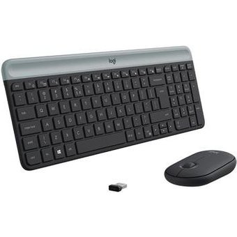 Combo Teclado e Mouse sem fio Logitech MK470 com Design Slim, Digitação e Clique Silencioso, Mouse Ambidestro e Pilhas Inclusas - 920-009268