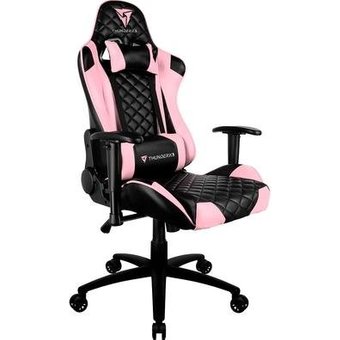 Cadeira Gamer Thunderx3 TGC12 Profissional, Até 120kg, Com Almofadas, Reclinável, Descanso de Braço 2D, Rosa e Preto - 78203