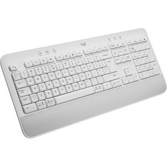 Teclado Sem Fio Logitech Signature K650, Bluetooth, USB, Com Apoio para as Mãos, US, Branco - 920-010965