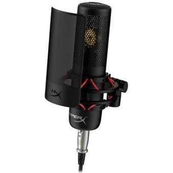 Microfone Condensador HyperX ProCast, Cardioide, Antivibração, Antichoque, XLR Profissional, Preto - 699Z0AA