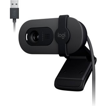 Webcam Logitech Brio 100 Full HD 30 FPS, Microfone, USB-A, Correção Automática, Grafite - 960-001586