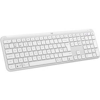 Teclado sem fio Logitech Signature Slim K950 Com Conexão Bluetooth ou Receptor USB Logi Bolt Incluso e Layout US INTL, Branco - 920-012601