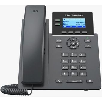 Telefone IP Grandstream 4 linhas, 2 portas de rede 10/100 e POE, Visor LCD, Preto - GRP2602P