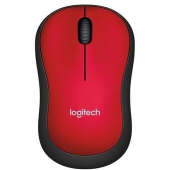 Mouse sem fio Logitech M185 com Design Ambidestro Compacto, Conexão USB e Pilha Inclusa, Vermelho - 910-003635