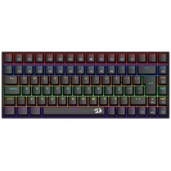 Teclado Mecânico Gamer Redragon Phantom, Iluminação Rainbow, Switch Marrom, Cabo USB-C Removível, ABNT2, Preto - K629-KB (PT-BROWN)