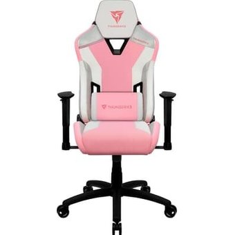 Cadeira Gamer ThunderX3 78322 TC3 Sakura White, Até 120Kg, Encosto Reclinável, Air Tech, Rosa - 78322