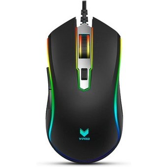 Mouse Gamer Rapoo V25S, RGB, 7000 DPI, 6 Botões Programáveis, Memória Interna, USB, Preto - V25S