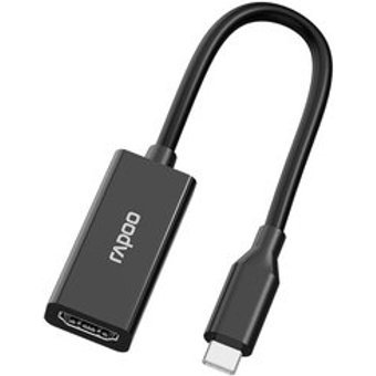 HUB USB-C para HDMI 4K Rapoo Ultracompacto, Plug & Play, Preto - XD10