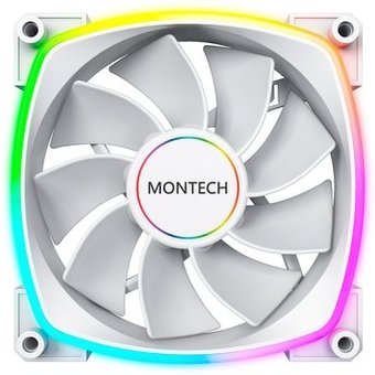 Ventoinha Montech RX140, 140mm, PWM, ARGB, Lâmina Reversa, Branco - RX140 PWM White