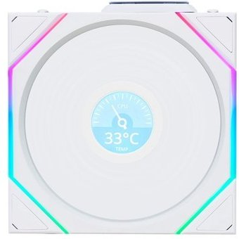 Ventoinha Lian Li UNI FAN TL LCD, 120mm, ARGB, Reverse Blade, Branca - 12RTLLCD1W1W