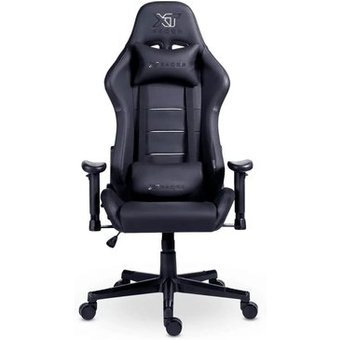 Cadeira Gamer XT Racer Attack, Até 120Kg, Reclinável, Com Almofadas, Cilindro de Gás Classe 4, Couro PU, Preta e Prata - XTR-055