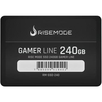 SSD Rise Mode Gamer Line, 240GB, 2.5", SATA III, Leitura: 530 MB/s, Gravação: 520 MB/s, Preto - RM-SSD-240